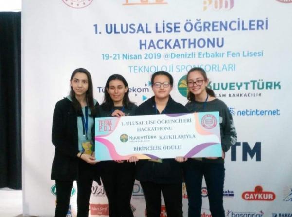 Ulusal Lise Öğrencileri Hackathonu Birinciliği...